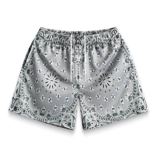 Bravest Grey Paisley Shorts