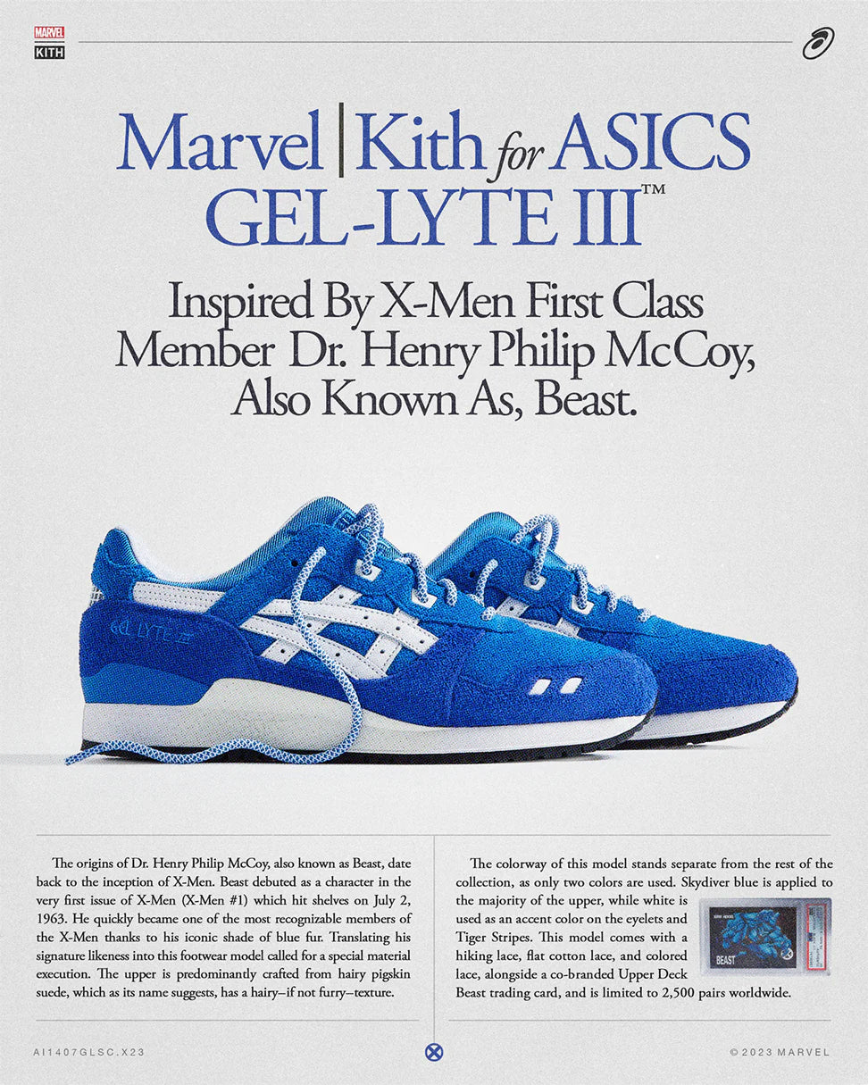 ASICS Gel-Lyte III '07 Remastered Kith Marvel X-Men Mystery Sealed Box (Trading Card Included)