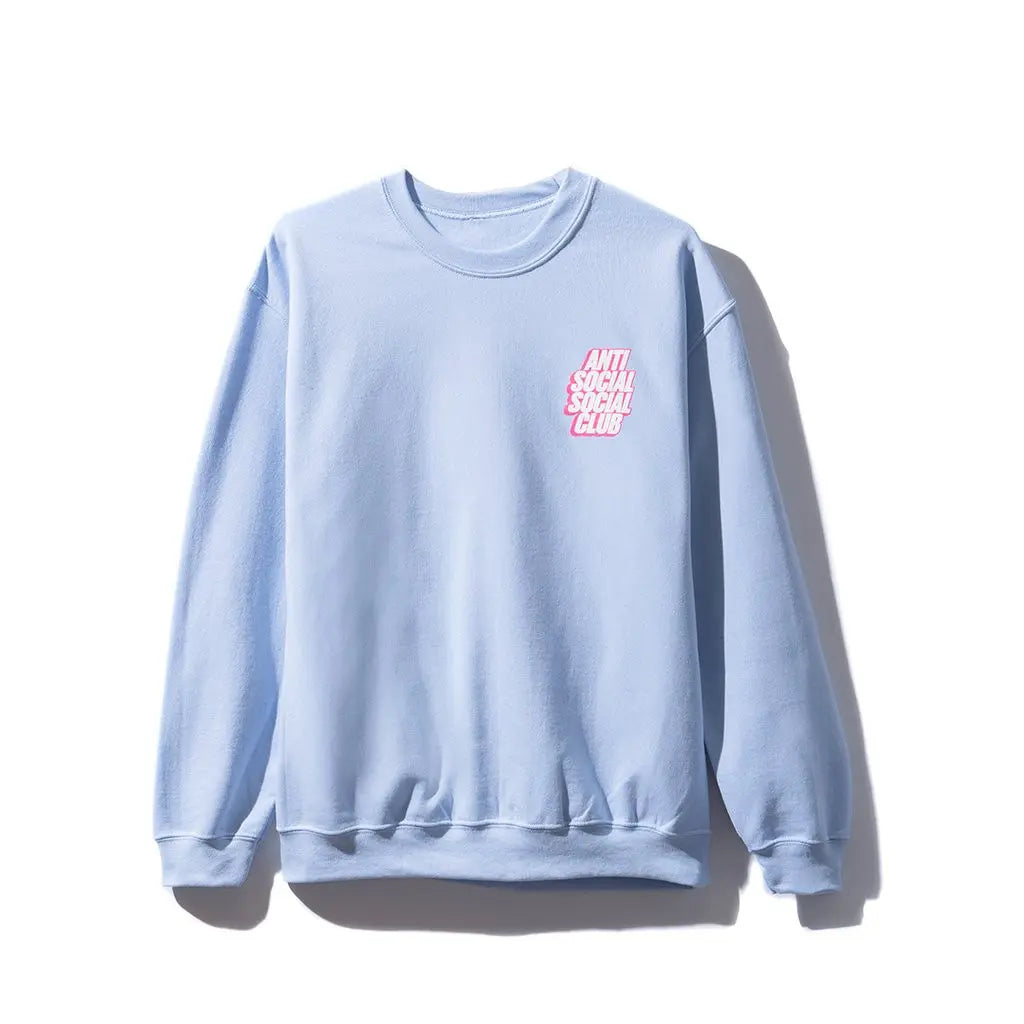 Anti Social Social Club Blocked Letter Blue Crewneck