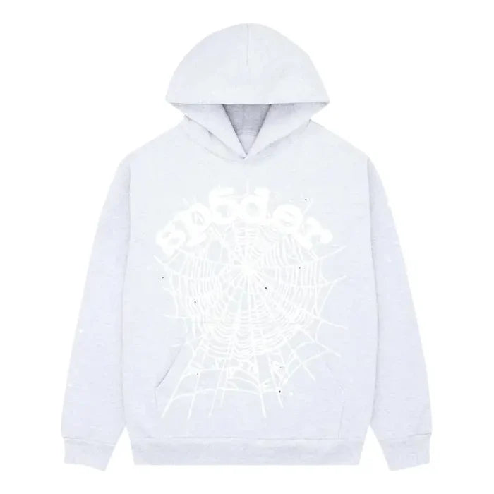 Sp5der OG Web Hoodie Heather Grey - FW23