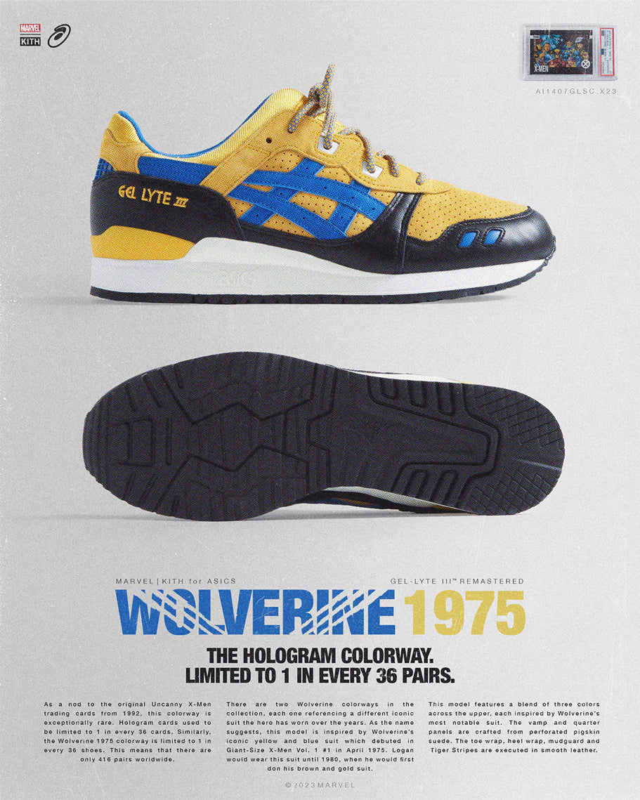 ASICS Gel-Lyte III '07 Remastered Kith Marvel X-Men Mystery Sealed Box (Trading Card Included)