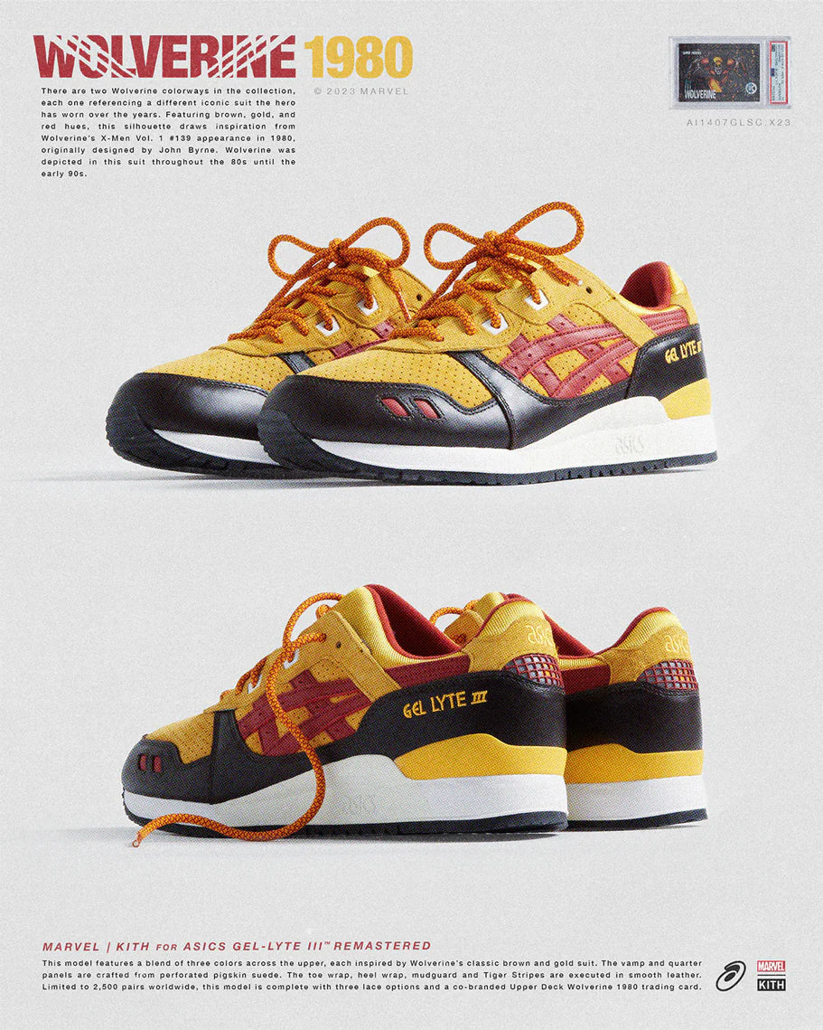 ASICS Gel-Lyte III '07 Remastered Kith Marvel X-Men Mystery Sealed Box (Trading Card Included)