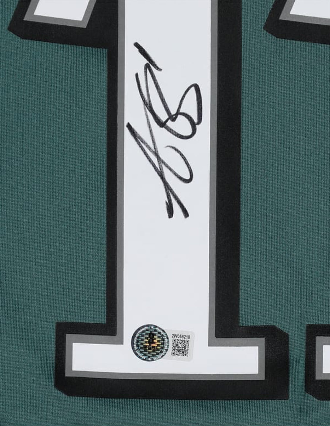 A.J. Brown Autographed Philadelphia Eagles Nike Jersey Beckett COA SUPER BOWL
