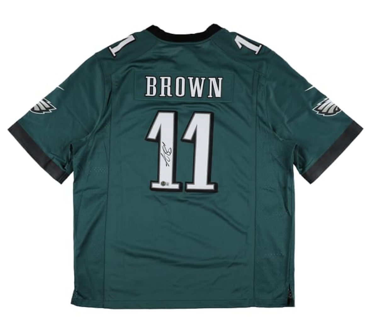 A.J. Brown Autographed Philadelphia Eagles Nike Jersey Beckett COA SUPER BOWL