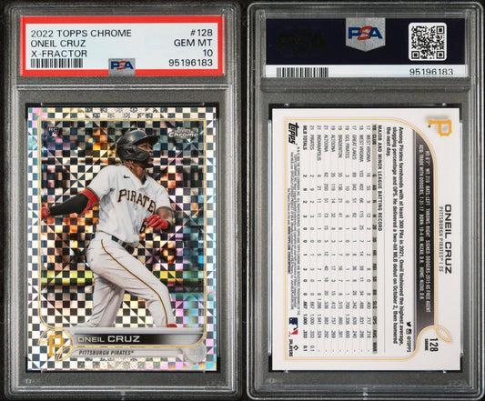 2023 Topps Chrome Oneil Cruz X-Fractor PSA 10