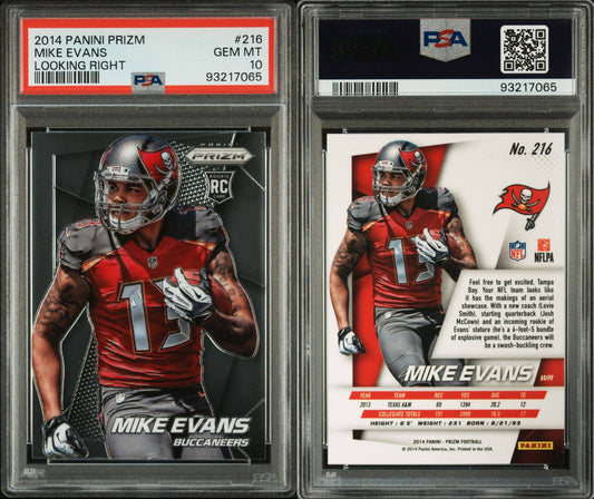 2014 Panini Prizm Mike Evans Looking Right PSA 10