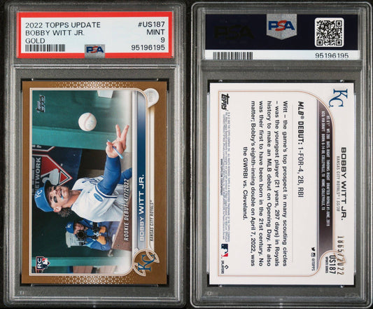 2022 Topps Update Bobby Witt Jr. Gold # /2022 PSA 9 POP 91