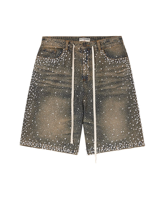 Vale Forever Mid Wash Rainstorm Jorts