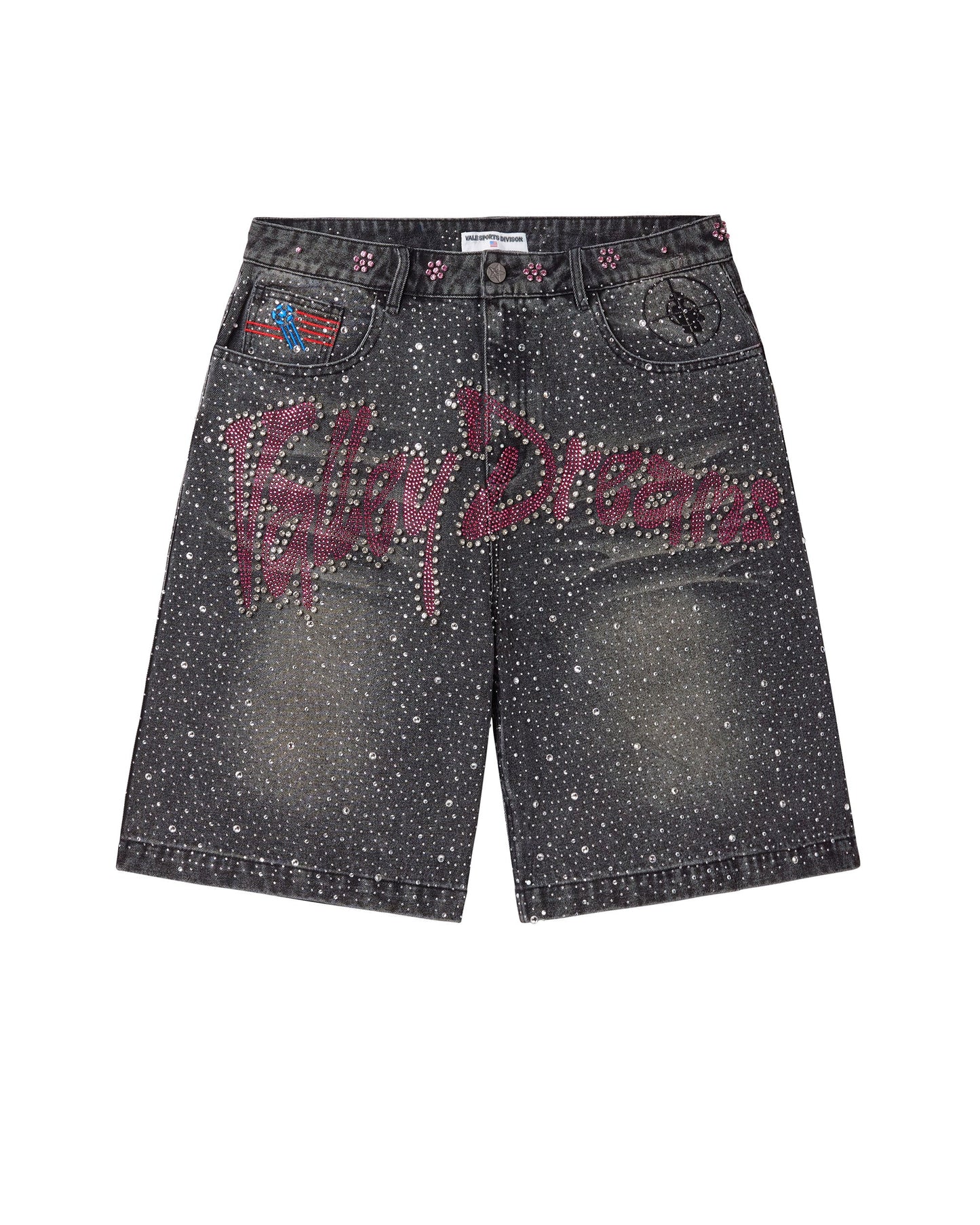 Vale Forever Black Iced Out Jorts