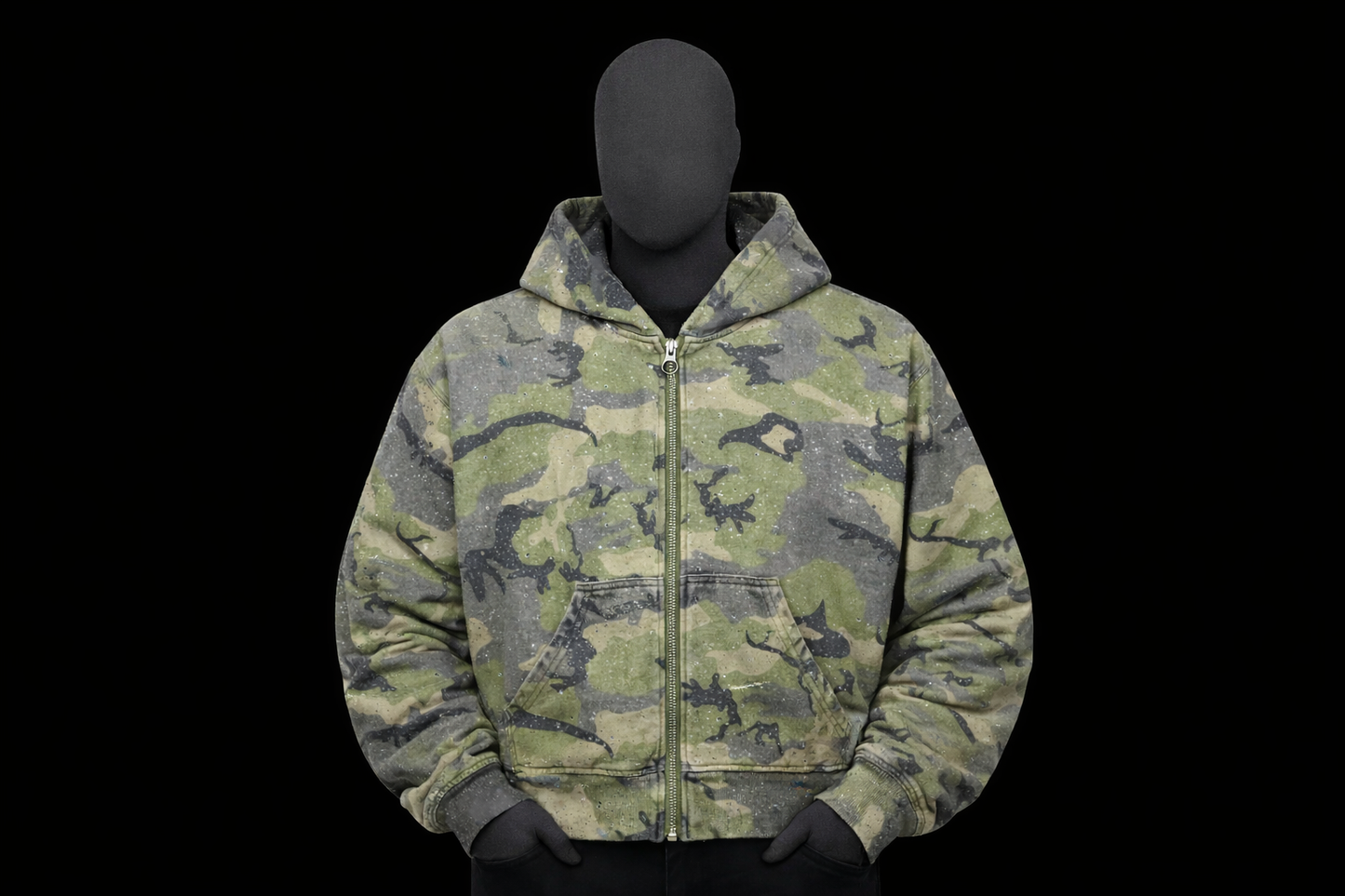 Vale Forever Crystal Camo Zip Up