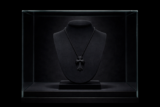 Chrome Hearts Black Cross Silicone Rubber Necklace