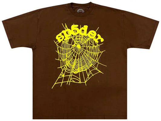 Sp5der Og Web Brown T-Shirt