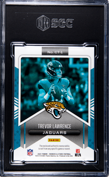 2021 Panini Rookies & Stars Trevor Lawrence Cross Training Patch SGC 9 POP 2