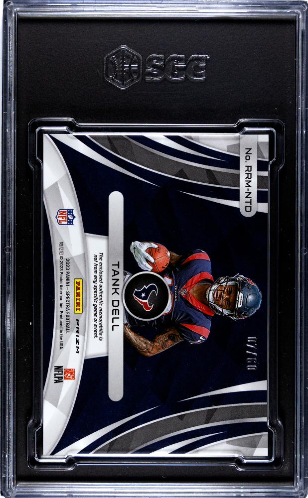 2023 Panini Spectra Tank Dell Rising Rookie Patch Hyper Prizm # /60 SGC 10 POP 1