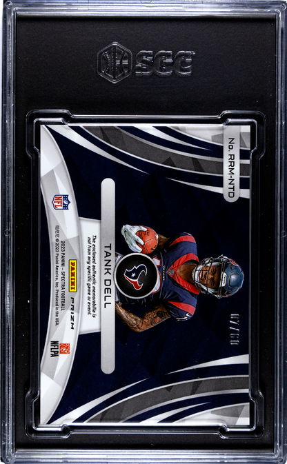 2023 Panini Spectra Tank Dell Rising Rookie Patch Hyper Prizm # /60 SGC 10 POP 1