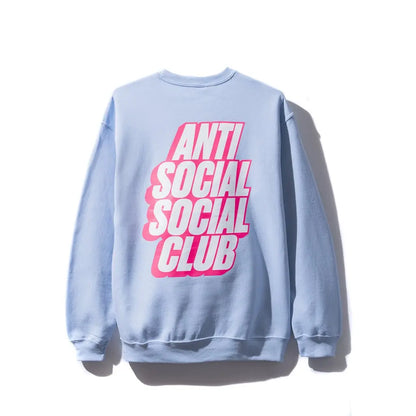 Anti Social Social Club Blocked Letter Blue Crewneck