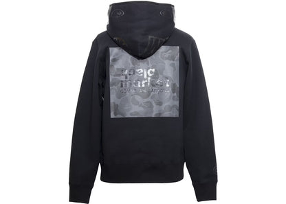 BAPE Comme des Garcons Black Market Shark Pullover Hoodie