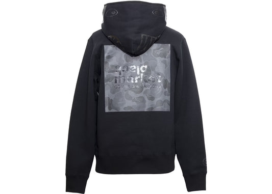 BAPE Comme des Garcons Black Market Shark Pullover Hoodie