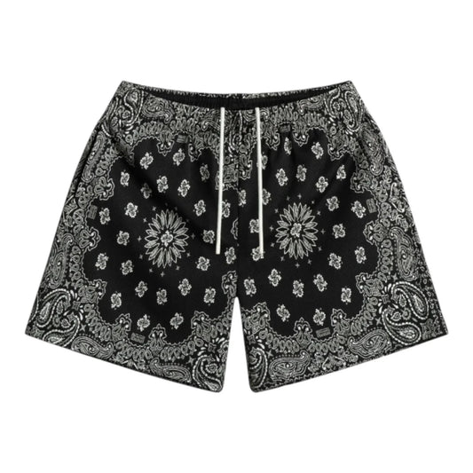 Bravest Black Paisley Shorts