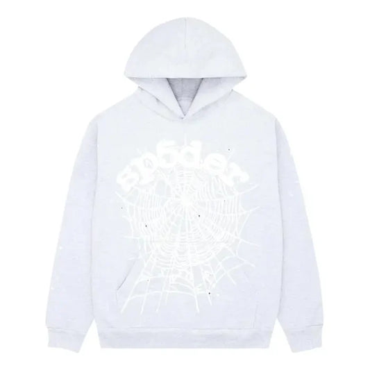 Sp5der OG Web Hoodie Heather Grey - FW23